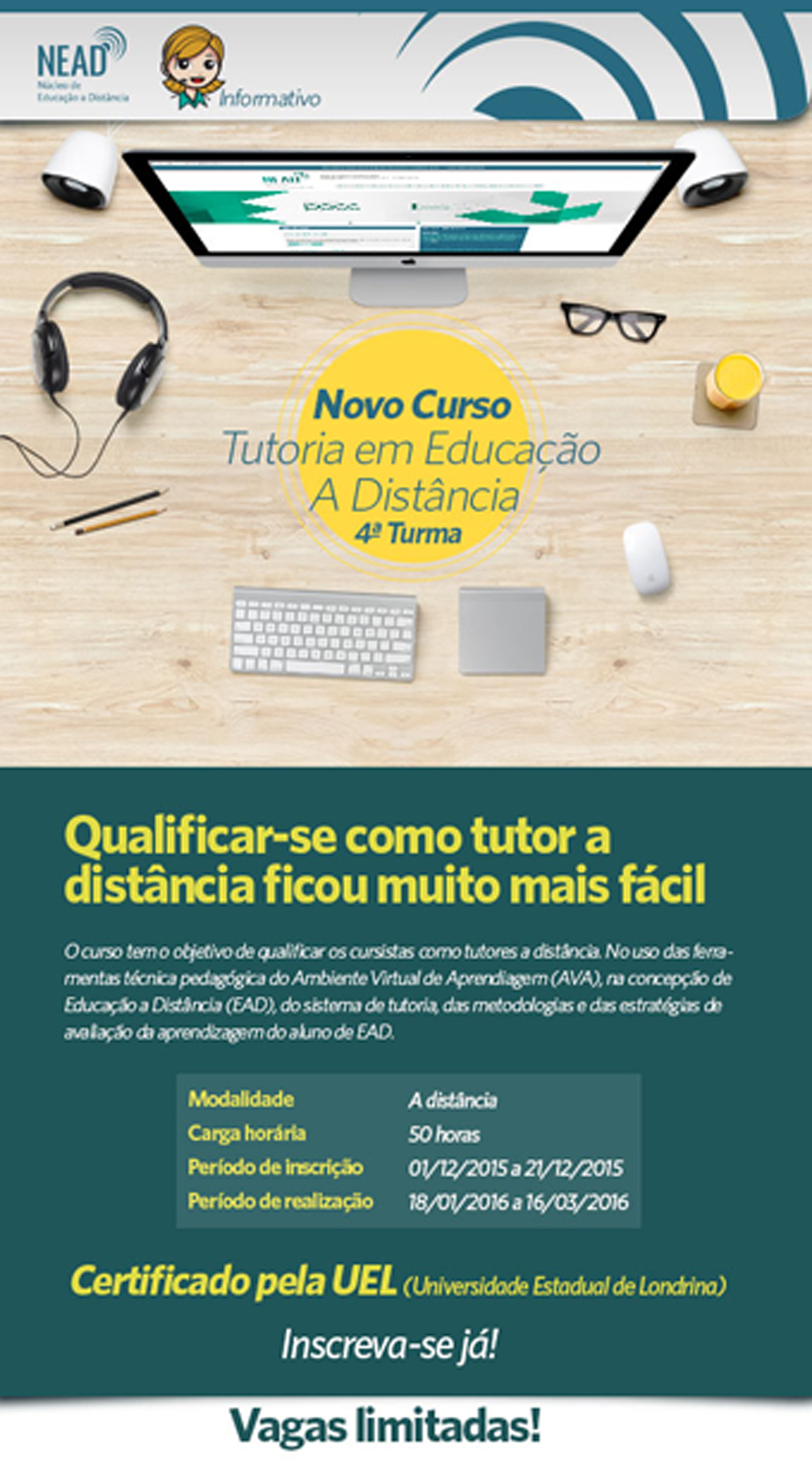 Estão abertas inscrições para curso a distância sobre avaliação de