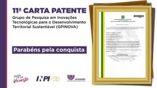 Unioeste recebe carta patente concedida pelo Instituto Nacional da Propriedade Industrial
