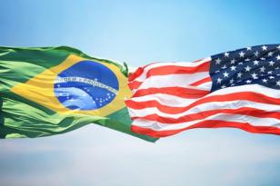 Bandeiro do Brasil e dos EUA